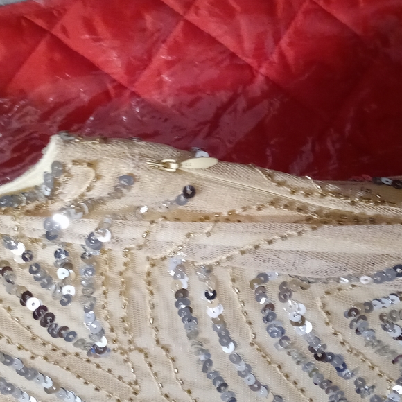 Gold and Silver Sequin Dress NWT - Picture 4 of 5